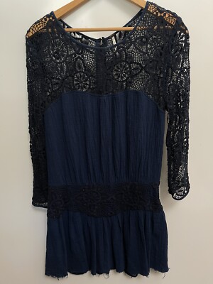 Free People Dresses | Free People Lace Long Sleeve Mini Dress Navy Blue Size 12 | eBay Free People Dresses | Free People Lace Long Sleeve Mini Dress Navy Blue Size 12 | eBay