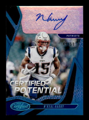 2020 Certified N'Keal Harry Certified Potential Signatures Mirror Teal #/50