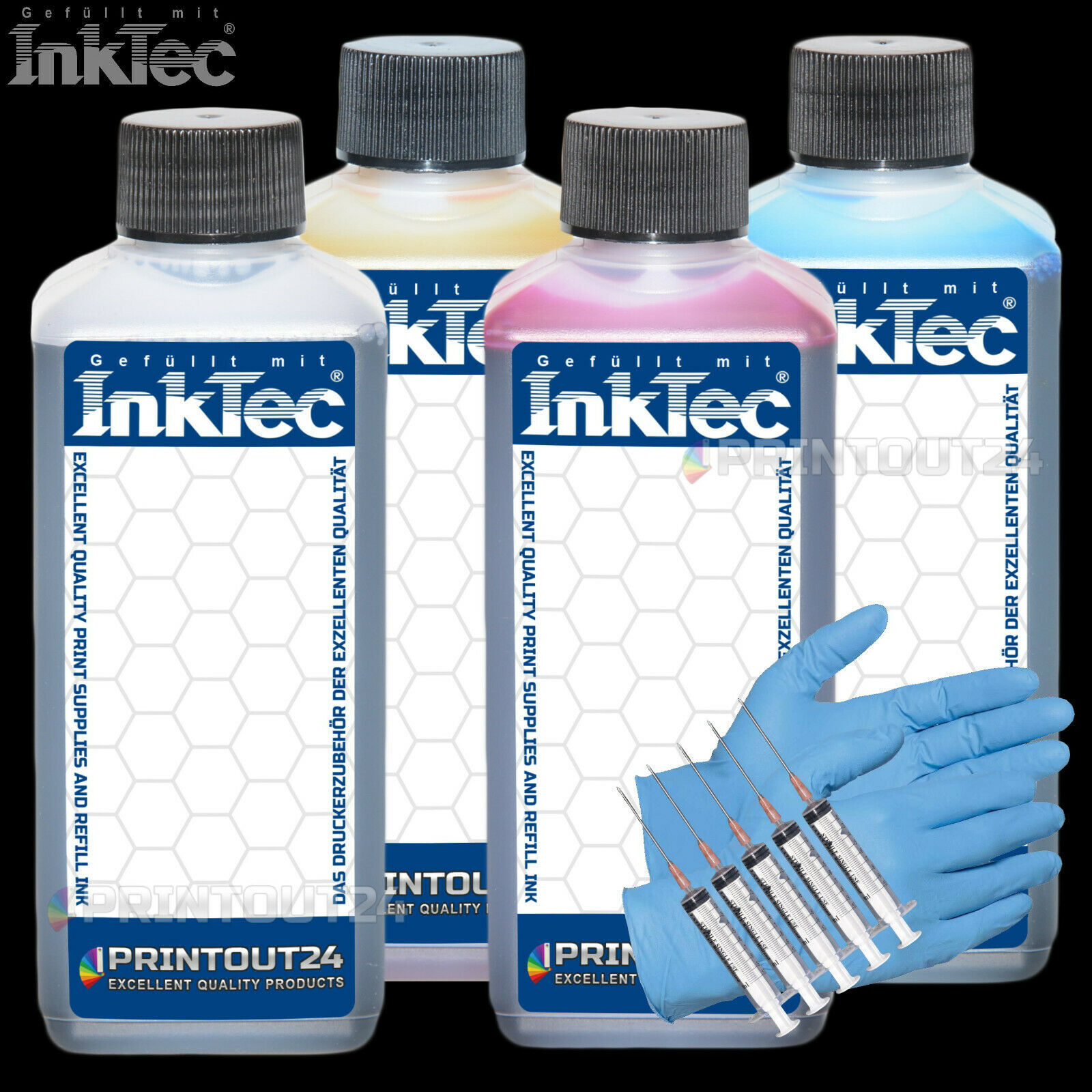 4 X 0.1L InkTec® Refill Ink Set Kit T02W1 T02W2 T02W3 T02W4 T02W6