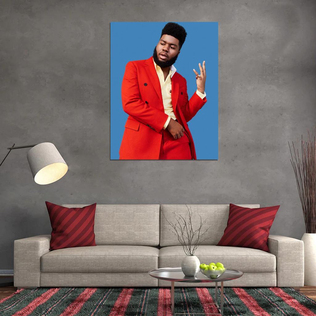 V7792 Khalid Red Suit Rare Photo Rapper Hip Hop Singer Decor WALL