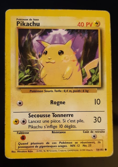 Base Set Pikachu 58/102 (French) | eBay