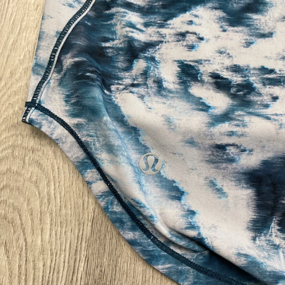 Lululemon Womens Size 8 Tank Top Floral Print Mesh Open Back Sleeveless Yoga - Image 2 of 4