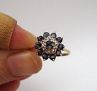 14K Yellow Gold Sapphire & Diamond Tiered Cocktail Ring Size 9 [R244] — photo 6