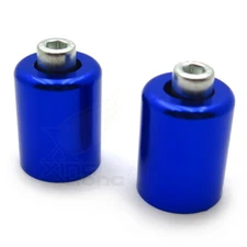 Motorcycle Blue Bar Ends NOLOGO For Kawasaki Ninja 250R 500R 650R