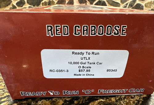 Red Caboose O Scale #RC-0351-3 UTLX 10,000 Gallon Tank Car #85345 RTR NIB! - Picture 2 of 8