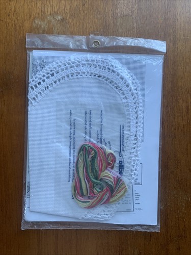 Wedding Heart Doily Cross Stitch Kit Bucilla NIP 16 in - Picture 7 of 9