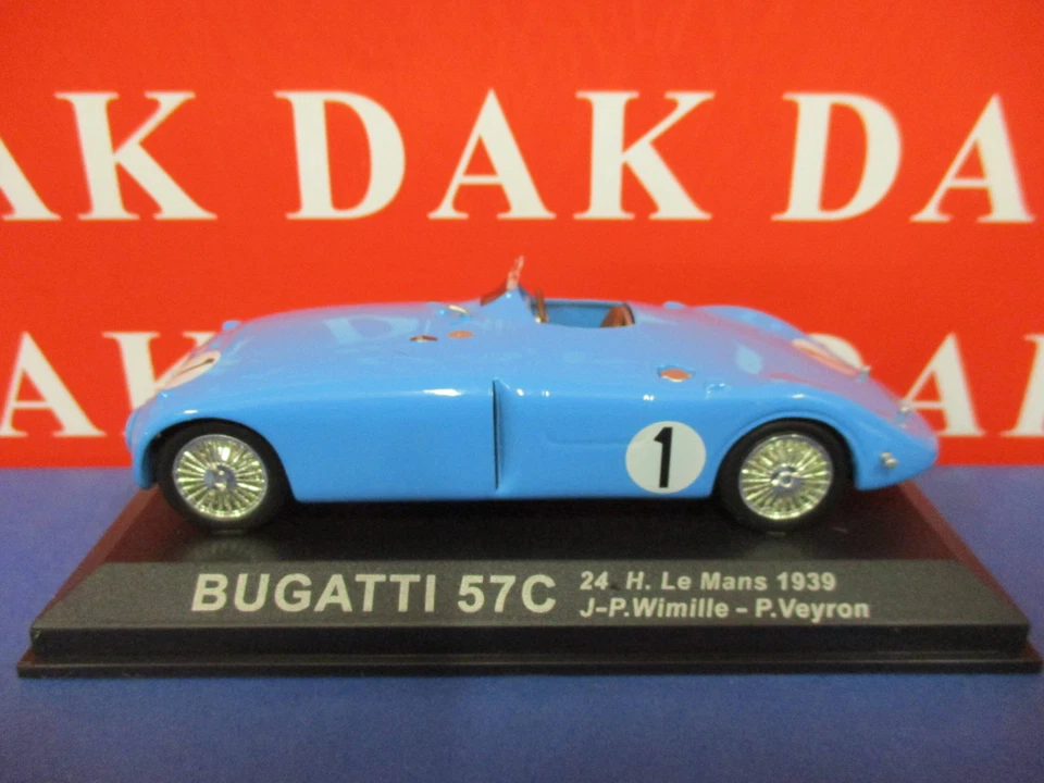 Die cast 1/43 Modellino Auto Bugatti 57C 24H Le Mans 1939 P. Veyron - Immagine 2 di 4