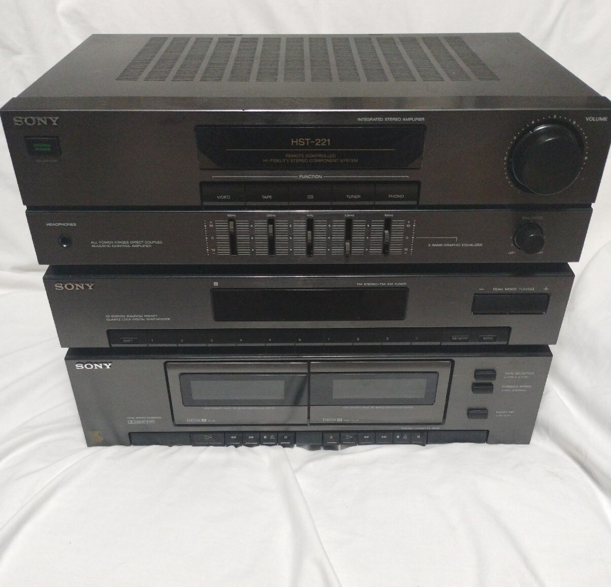 Sony HST221 Stereo Component System Double Cassette. for sale online eBay