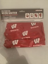 NWT Colosseum Neck Gaiter One Size Red Wisconsin Badgers Retail: 22 MW-685 X5