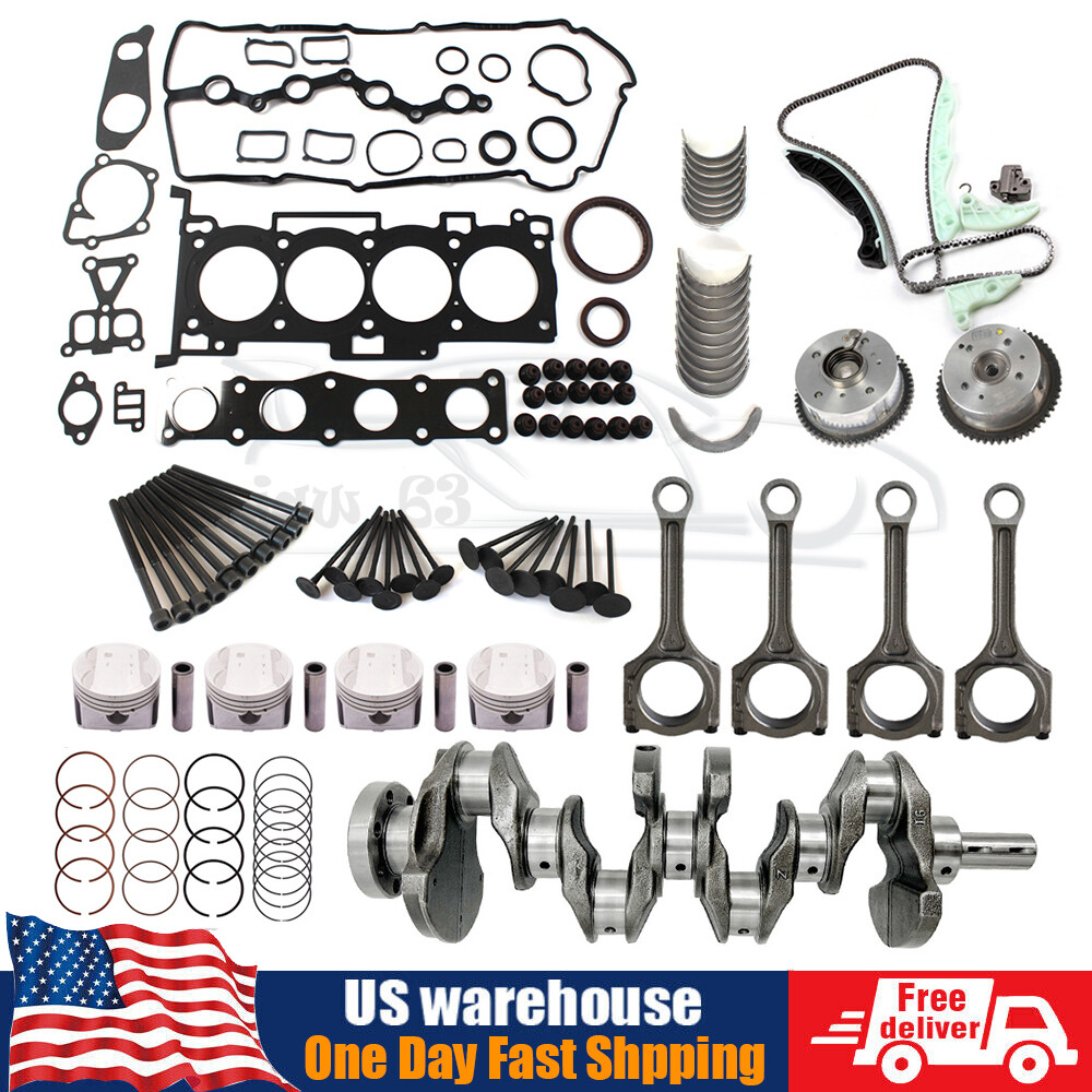 G4KD 2.0L Engine Rebuild Piston Gasket Kit-Crankshaft Rod Timing For Hyundai KIA