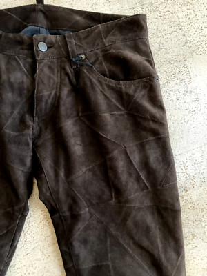 Super Awesome! Dsquared2 Sharpei Leather Suede Jeans Brown_Fall 2020 Runway _48