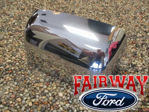 08 thru 16 Super Duty F-250 F-350 OEM Genuine Ford LH Driver Chrome Mirror Cover