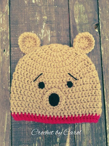 Winnie the Pooh inspired 2-3 years hat 