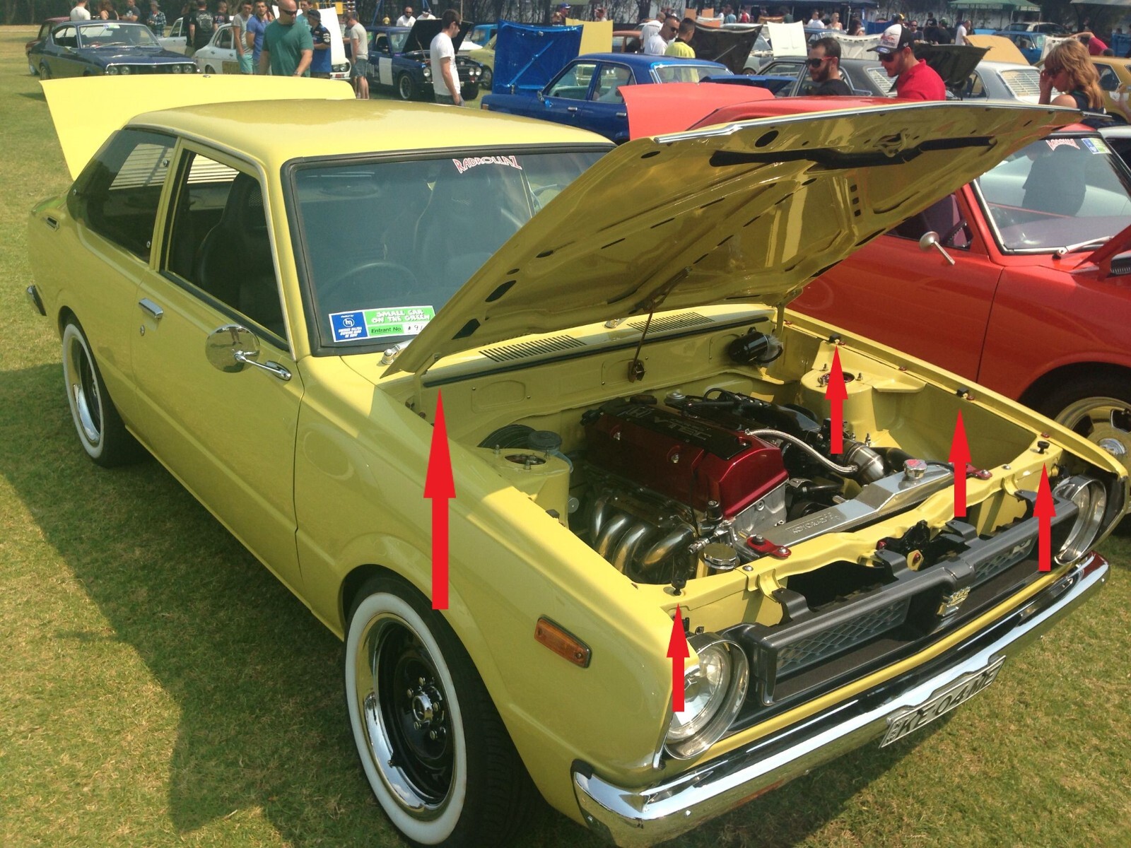 COROLLA KE25 TE27 KE20 KE26 TE25 TE28 BONNET HOOD RUBBER & COWL HOOD ...