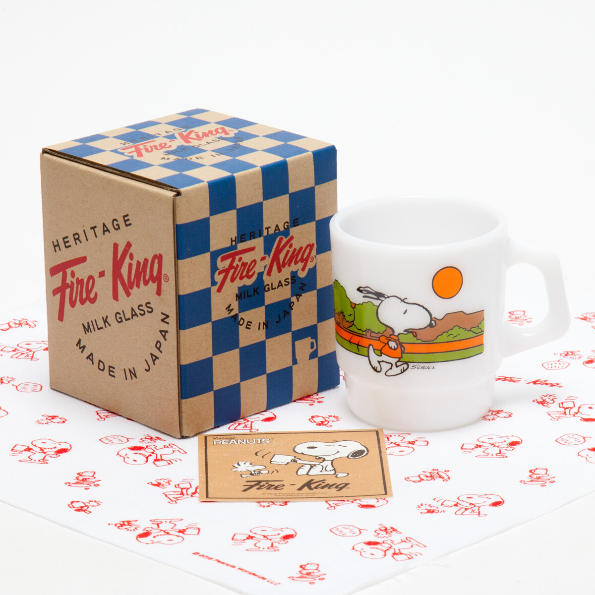 送料込みファイヤーキング.レッドバロンPEANUTS /SNOOPY Fire-King スタッキングマグ Peanuts レッドバロン – Fire-King Japan