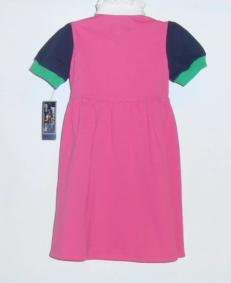 American Living Girls Short Sleeve Color Block Polo Dress Pink 3/3T NWT - Image 2 of 2