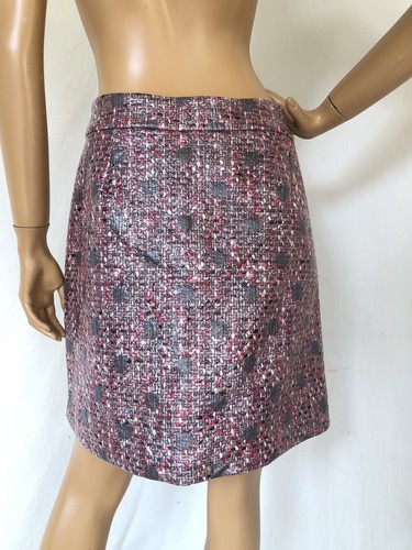 NWT $325 Kate Spade Glitter Tweed Pink and Gray Skirt– Size 8 "skirt the rules" - Picture 6 of 8