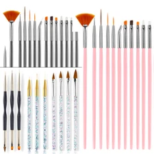 Nail Art Brushes Set Tips Design Drawing Dotting Pen for UV Gel Acrylic Nails