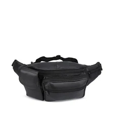 Leatherboss Fanny Pack Cell Phone Water Bottle Holder New Style Black