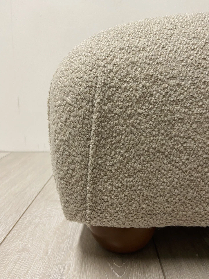 Grey Boucle Teddy Footstool - Image 3 of 4