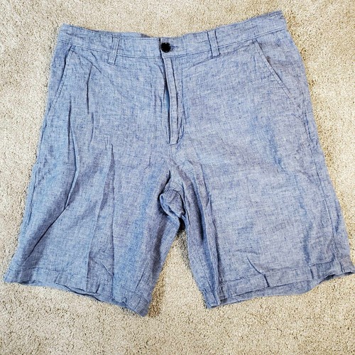 Tasso Elba Island Blue Linen Shorts Size 34 Beach Hiking Outdoor Light Weight