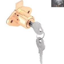 Robust Drawer & Cabinet Lock with Two Keys - Easy Installation, Brass Finish