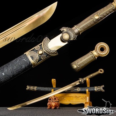 Handmade Sword Katana Manganese Steel Gold Blade Brotherhood Of Blades Sharp