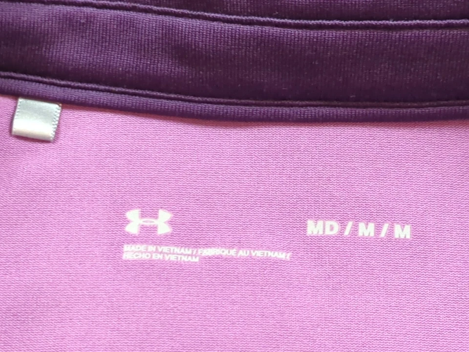 Under Armour Shirt Womens Medium Purple Golf Polo Collared Short Sleeve - Image 3 of 4