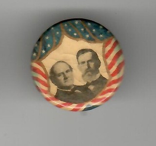 Bryan and Kern Flag Design 1908 Jugate Political Campaign Pin