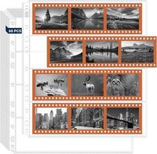120 Film Holder 120-4, Pack of 60 120 Film Negative Sleeves for Film Negative...