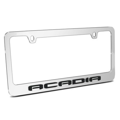 GMC Acadia 3D on Mirror Chrome Metal License Plate Frame