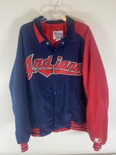 Vintage Starter Cleveland Indians Jacket Size 2 CL XXL Diamond Collection EUC