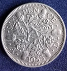 1935 George V Sixpence — photo from another recent sale