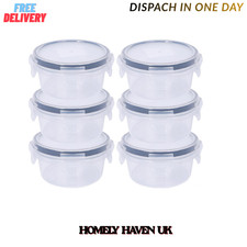 6 Pack 300ml Food Storage Containers with Lids Airtight Leakproof Stackabl