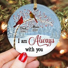 Personalized Memory Ornament, Memorial Christmas Ornament, Christmas from Hea...