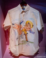 Pleasing Cherub’s Hair Short-Sleeved Button-Down Size M NWT 