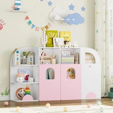 FOTOSOK Toy Storage Organizer, 53.7” Toy Organizers Storage with Truck Design