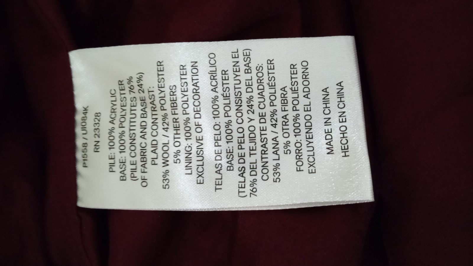 Pendleton Full Zip Jacket Burgundy Long Sleeve 4 … - image 8