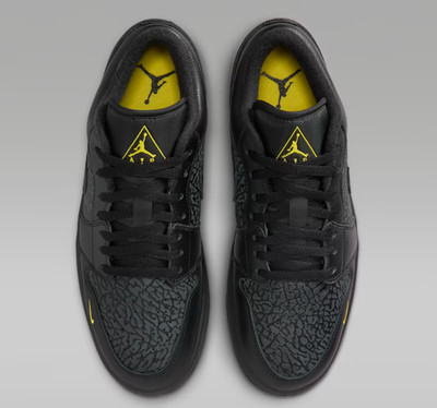 Air Jordan 1 Low SE Shoes Black Anthracite Tour Yellow Men's
