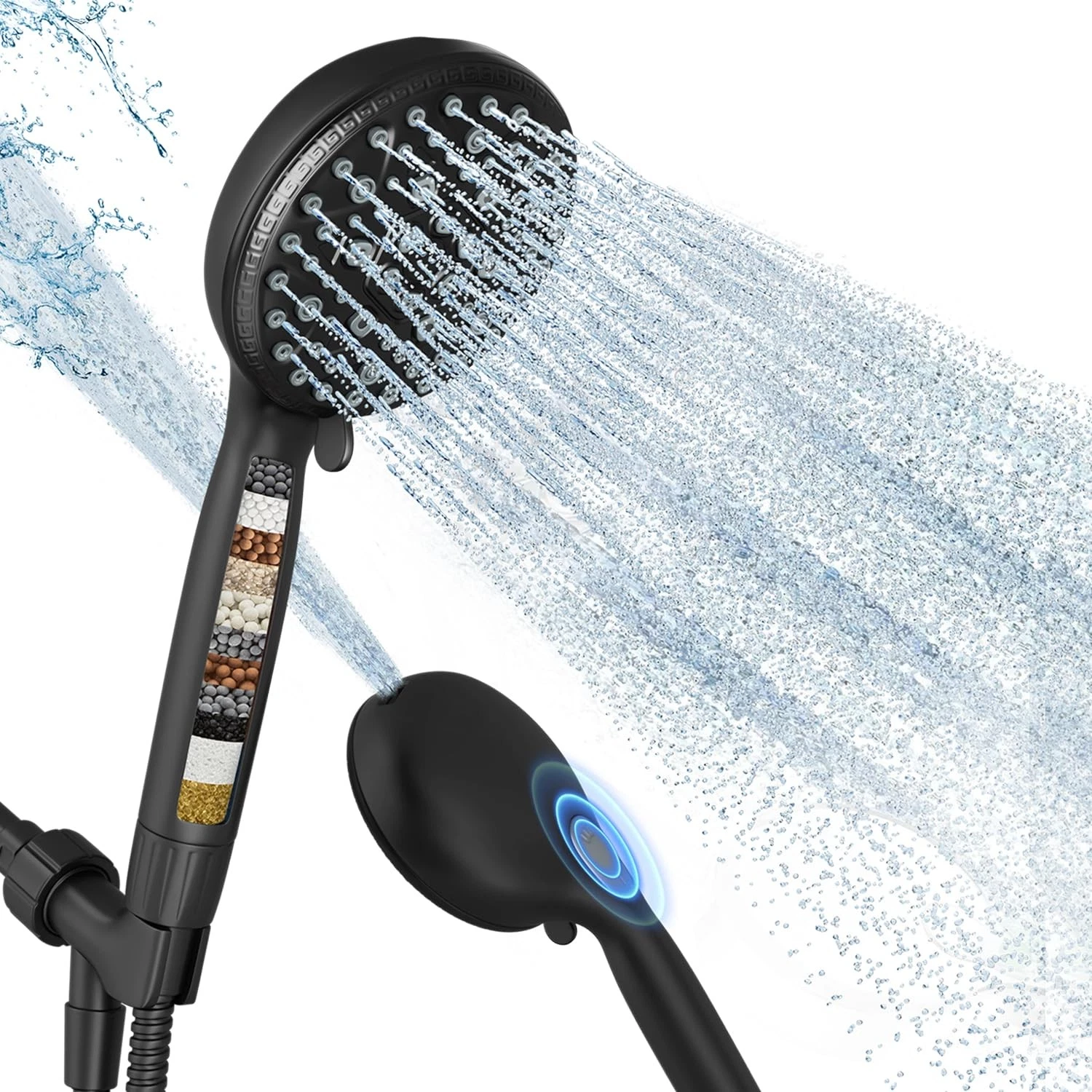 Shower Head with Handheld, Shower Heads High Pressure, Shower Head with Filte...