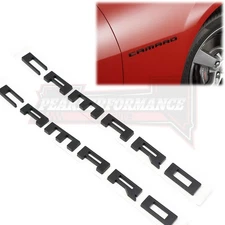 Set FOR CAMARO EMBLEM 2010-2015 SIDE FENDER BADGE LETTER NAMEPLATE BLACK