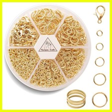 Jump Rings Kit With1000PCS Open Jump Rings 40PCS 12mm Lobster Clasps and Jump...