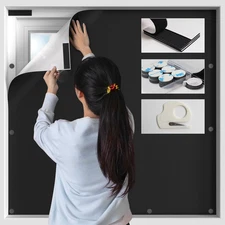 100% Blackout Window Cover, Portable Magnetic Blackout Shades for Window