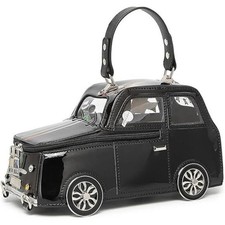 ¡SÚPER KAWAII! Novedad COCHE NEGRO Bolso Cartera Pequeña Mochila Cuero VEGANO LINDO