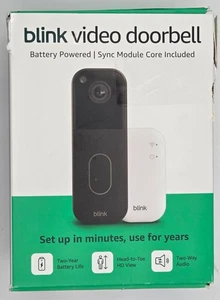 Blink Sonnette de porte vidéo – Tête contre orteil HD vue, durée de vie de la batterie de deux ans - NEW & SEALED