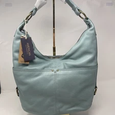 American Leather Co Leather Viv Hobo Glacier Lake Bag NWT  MSRP $165