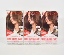 Revlon 3PKColorsilk Tone Gloss Care Demi Permanent Hair Color #6 Light Brown