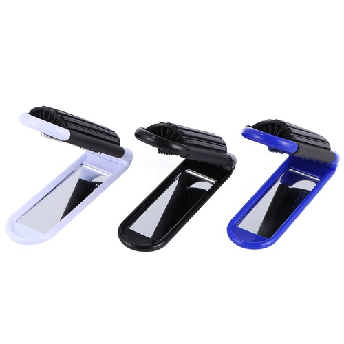 Mini Pettine Tascabile con Specchio 3pz per Capelli Spessi Viaggio Uso Esterno - Foto 11 di 12