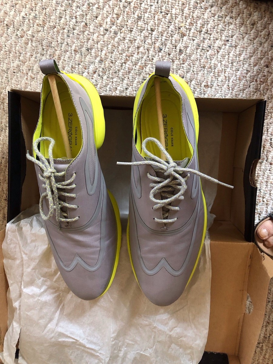 Cole Haan 3.ZeroGrand Men’e Gray and Yellow Oxfords Cole Haan Launches Future-Facing ZeroGrand Oxford Brogue main image 4