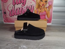UGG Women's Goldenstar Clogs Black Suede Size US 5.5